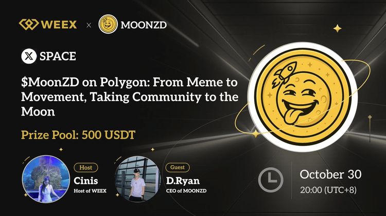 WEEX x $MoonZD X 空間回顧: 搭乘 SpaceX 發射熱潮，利用 Polygon 驅動的迷因魔法