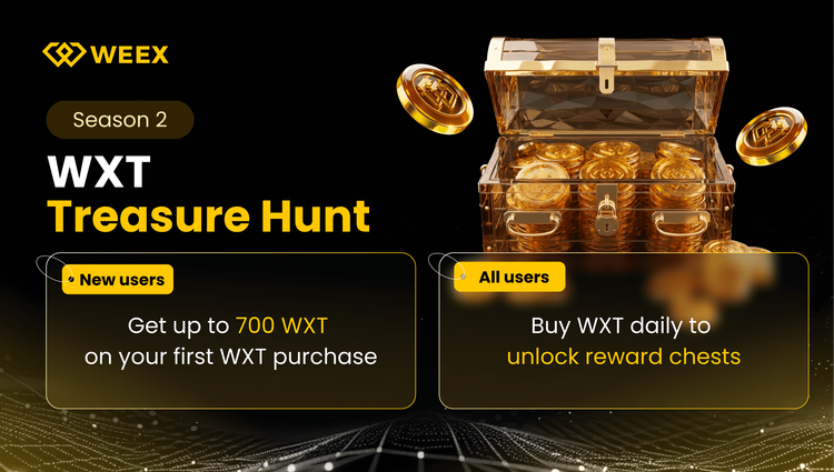 Búsqueda del tesoro de tokens WEEX (WXT) S2: Cómo ganar recompensas diarias y maximizar tu bono de trading