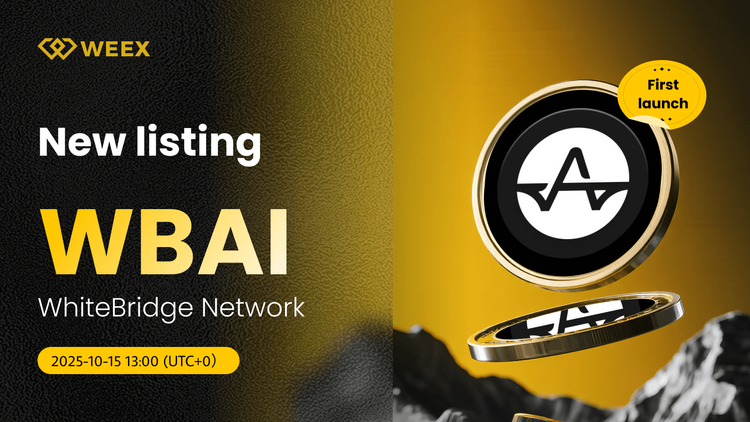 El trading en tiempo real de USDT de WBAI en WEEX para la red WhiteBridge