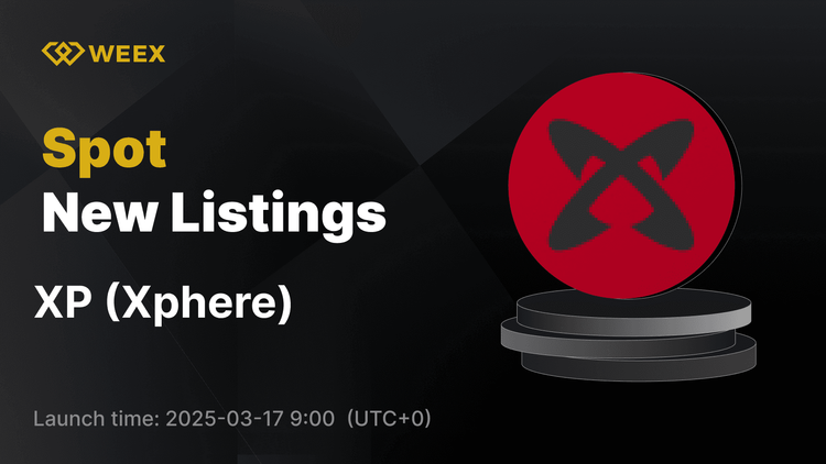Xphere (XP) ahora opera en WEEX: ¡el par XP USDT se activa!