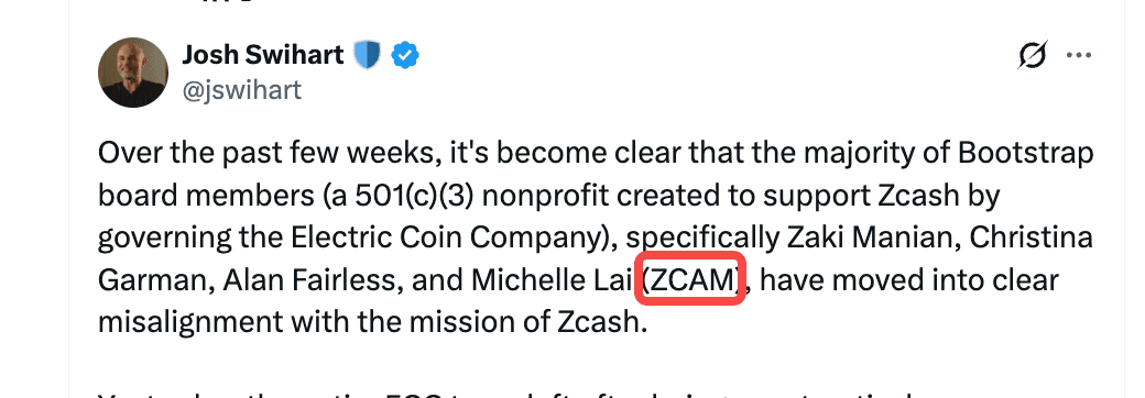 Zcash، وهي شركة رائدة في مجال العملات الرقمية منذ عقد من الزمان، تواجه أزمة منتصف العمر أيضاً