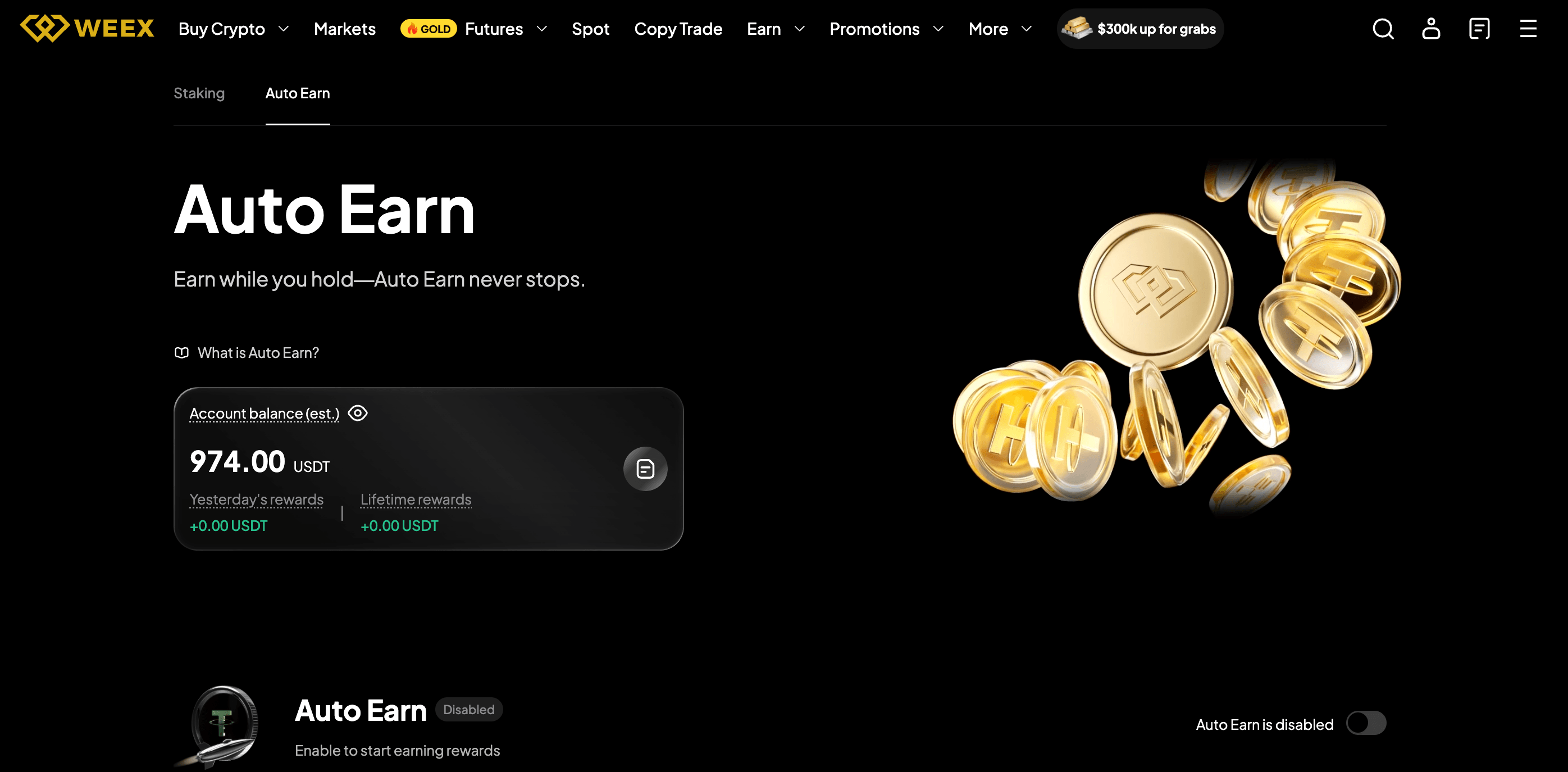 weex auto earn