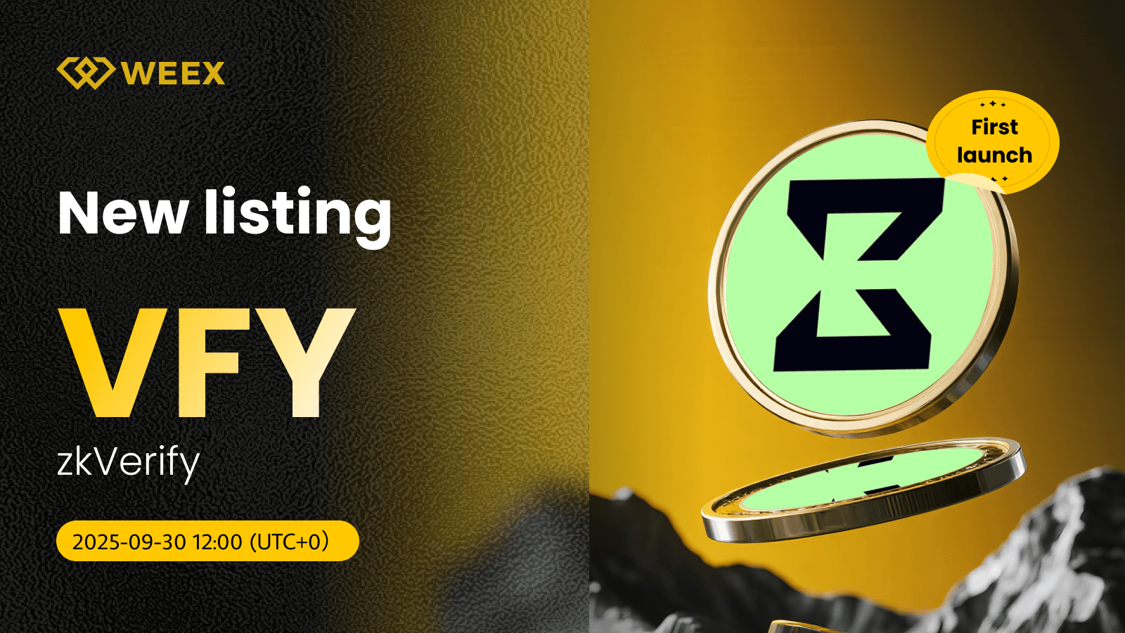 La moneda zkVerify (VFY) ya está disponible en la bolsa WEEX Exchange.
